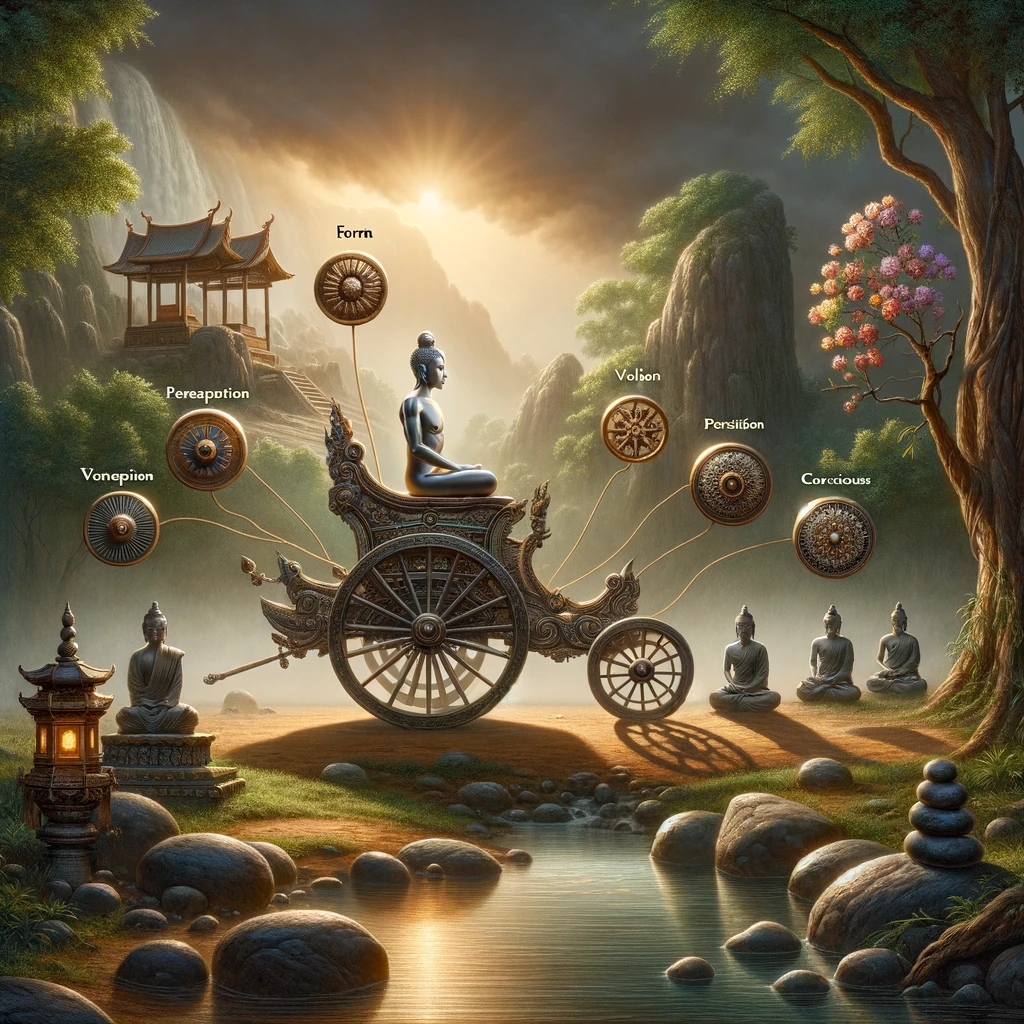 A-serene-and-contemplative-scene-illustrating-the-Buddhist-Parable-of-the-Chariot.
